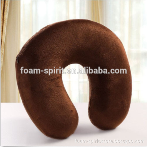 Removable Coffee Cover Memory Foam Neck U-Shape Headrest Pillow Car Air Flight Travel Pillow